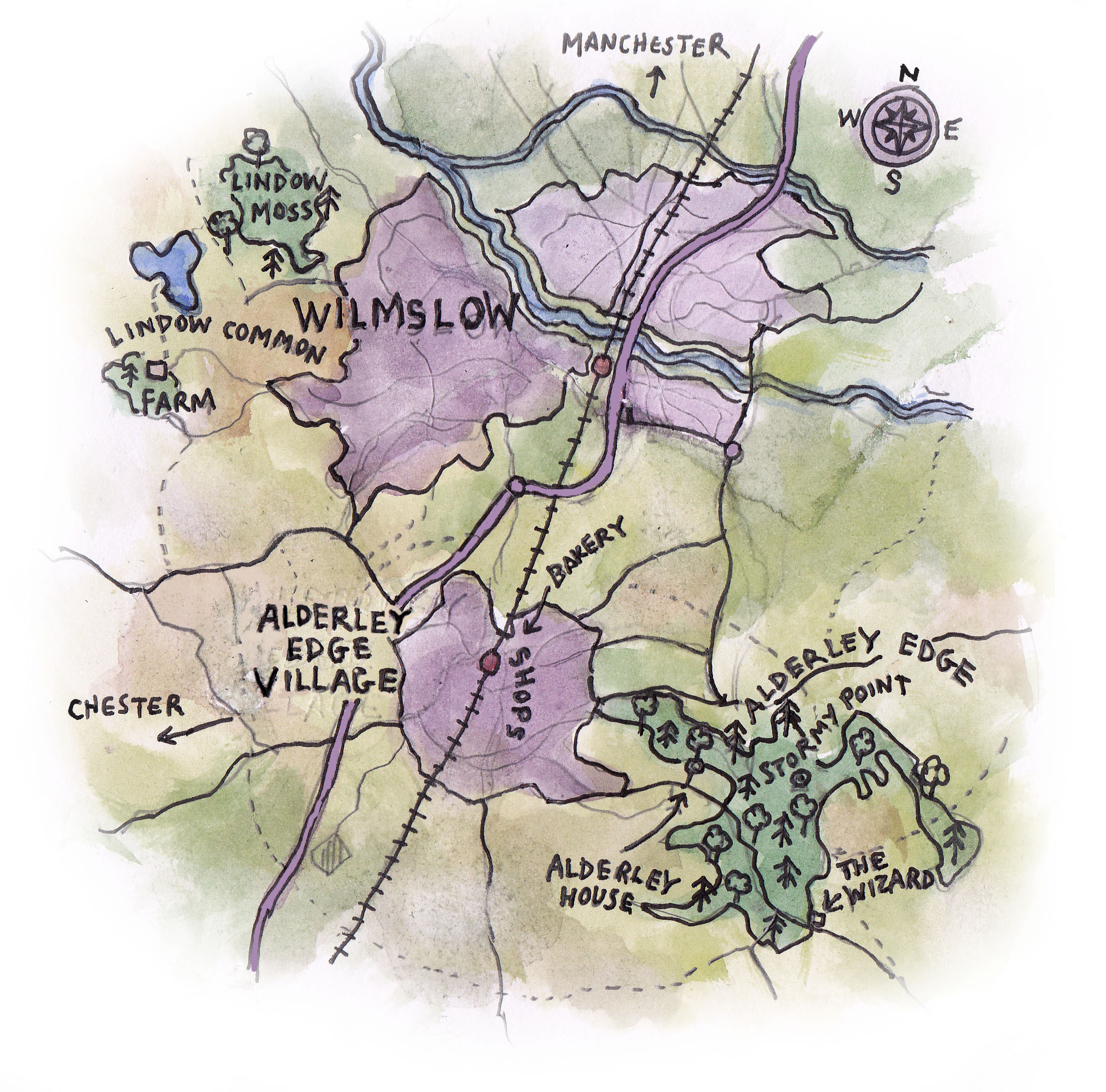 Map- Lindow and Alderley